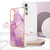 Samsung Galaxy S24 FE Electroplating Marble Pattern Dual-side IMD TPU Shockproof Phone Case - Purple 001