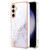 Samsung Galaxy S24 FE Electroplating Marble Pattern Dual-side IMD TPU Shockproof Phone Case - White 006
