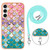 Samsung Galaxy S24 FE Electroplating Pattern IMD TPU Shockproof Case with Neck Lanyard - Colorful Scales