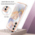 Samsung Galaxy S24 FE Electroplating Pattern IMD TPU Shockproof Case with Rhinestone Ring Holder - Milky Way White Marble