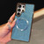Samsung Galaxy S24 FE Electroplating PC Glitter Grain MagSafe Phone Case - Blue