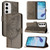Samsung Galaxy S24 FE Embossed Butterfly Leather Phone Case - Grey