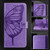 Samsung Galaxy S24 FE Embossed Butterfly Leather Phone Case - Light Purple