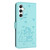 Samsung Galaxy S24 FE Embossed Kitten Phone Leather Case with Lanyard - Mint Green