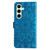 Samsung Galaxy S24 FE Embossed Sunflower Leather Phone Case - Blue