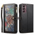 Samsung Galaxy S24 FE ESEBLE Star Series Lanyard Zipper Wallet RFID Leather Case - Black