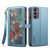 Samsung Galaxy S24 FE ESEBLE Star Series Lanyard Zipper Wallet RFID Leather Case - Blue