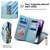 Samsung Galaxy S24 FE ESEBLE Star Series Lanyard Zipper Wallet RFID Leather Case - Blue