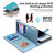 Samsung Galaxy S24 FE ESEBLE Star Series Lanyard Zipper Wallet RFID Leather Case - Blue