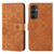 Samsung Galaxy S24 FE Ethnic Style Embossed Pattern Leather Phone Case - Brown