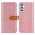 Samsung Galaxy S24 FE European Floral Embossed Leather Phone Case - Pink