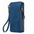 Samsung Galaxy S24 FE Fantasy Multifunctional Zipper Wallet Leather Phone Case - Blue