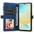 Samsung Galaxy S24 FE Fantasy Multifunctional Zipper Wallet Leather Phone Case - Blue