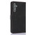 Samsung Galaxy S24 FE Fantasy Skin-feel Calfskin Texture Leather Phone Case - Black