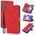 Samsung Galaxy S24 FE Fantasy Skin-feel Calfskin Texture Leather Phone Case - Red