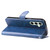 Samsung Galaxy S24 FE Fashion Calf Texture Zipper Leather Phone Case - Blue