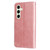 Samsung Galaxy S24 FE Fashion Calf Texture Zipper Leather Phone Case - Rose Gold