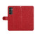 Samsung Galaxy S24 FE Floral Embossed Pattern Leather Phone Case - Red