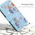 Samsung Galaxy S24 FE Floral Pattern Leather Phone Case with Lanyard - Light Blue