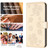 Samsung Galaxy S24 FE Four-leaf Embossed Leather Phone Case - Gold
