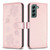 Samsung Galaxy S24 FE Four-leaf Embossed Leather Phone Case - Pink