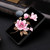 Samsung Galaxy S24 FE Fresh Painted Leather Phone Case - Black Flowers