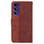 Samsung Galaxy S24 FE Geometric Embossed Leather Phone Case - Brown