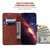 Samsung Galaxy S24 FE Geometric Embossed Leather Phone Case - Brown