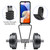 Samsung Galaxy S24 FE Integrated Card Bag Solid Color Liquid Silicone Phone Case with Lanyard - Black