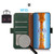 Samsung Galaxy S24 FE KHAZNEH Side-Magnetic Litchi Genuine Leather RFID Phone Case - Green