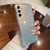 Samsung Galaxy S24 FE Laser Heart Clear TPU Shockproof Phone Case - Transparent White