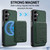 Samsung Galaxy S24 FE LC.IMEEKE L3 Series Detachable RFID Card Bag Magsafe Phone Case - Green