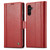 Samsung Galaxy S24 FE LC.IMEEKE Skin-friendly Card Slots Leather Phone Case - Red