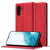 Samsung Galaxy S24 FE LC.IMEEKE Strong Magnetism Microfiber Leather Phone Case - Red Samsung Galaxy S24 FE LC.IMEEKE Strong Magnetism Microfiber Leather Phone Case - Red