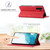 Samsung Galaxy S24 FE LC.IMEEKE Strong Magnetism Microfiber Leather Phone Case - Red Samsung Galaxy S24 FE LC.IMEEKE Strong Magnetism Microfiber Leather Phone Case - Red