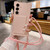 Samsung Galaxy S24 FE Liquid TPU Card Bag Four Corner Shockproof Phone Case - Pink