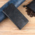 Samsung Galaxy S24 FE Magnetic Buckle Retro Texture Leather Phone Case - Black