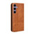 Samsung Galaxy S24 FE Magnetic Buckle Retro Texture Leather Phone Case - Brown