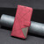 Samsung Galaxy S24 FE Magnetic Buckle Rhombus Texture Leather Phone Case - Red