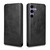 Samsung Galaxy S24 FE Magnetic Vertical Flip Leather Phone Case - Black