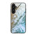 Samsung Galaxy S24 FE Marble Pattern Glass Protective Phone Case - Beach