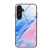Samsung Galaxy S24 FE Marble Pattern Glass Protective Phone Case - Pink