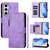 Samsung Galaxy S24 FE Multi-Card Slots Zipper Wallet Leather Phone Case - Purple