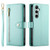Samsung Galaxy S24 FE Nine Card-slot Zipper Wallet Bag Leather Phone Case - Mint Green Samsung Galaxy S24 FE Nine Card-slot Zipper Wallet Bag Leather Phone Case - Mint Green