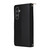 Samsung Galaxy S24 FE Nine-card Slots Zipper Wallet Bag Leather Phone Case - Black