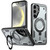 Samsung Galaxy S24 FE PC Hybrid TPU Armor MagSafe Ring Holder Phone Case - Grey