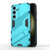 Samsung Galaxy S24 FE Punk Armor 2 in 1 PC + TPU Shockproof Phone Case with Invisible Holder - Blue