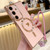Samsung Galaxy S24 FE Pupil Side Heart MagSafe Electroplating Phone Case with Lanyard - Pink