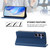 Samsung Galaxy S24 FE RC01 Dual-Folded Magnetic Suction RFID Leather Phone Case - Dark Blue