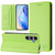 Samsung Galaxy S24 FE RC01 Dual-Folded Magnetic Suction RFID Leather Phone Case - Grass Green